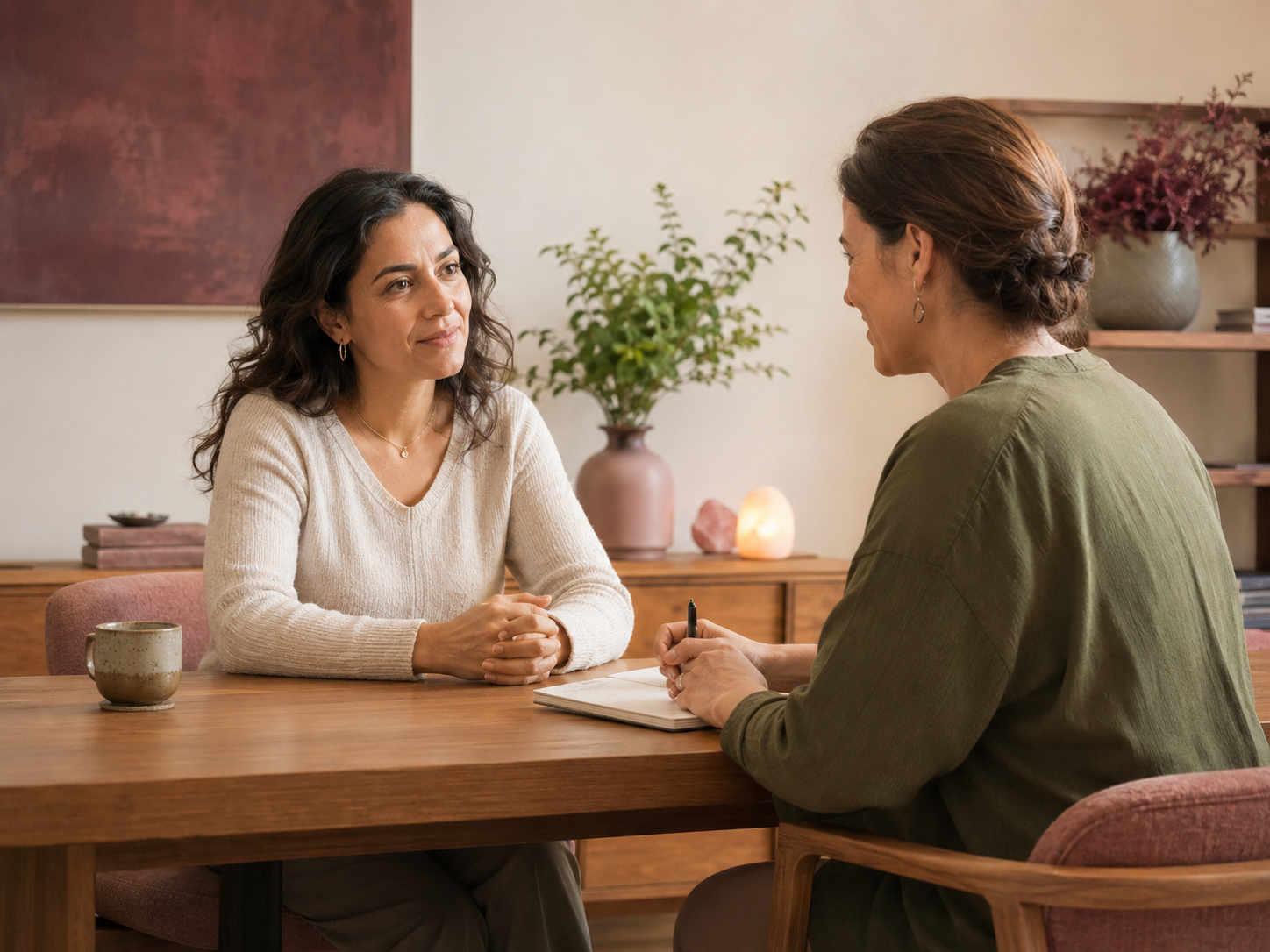 Illustrative conversation between two women