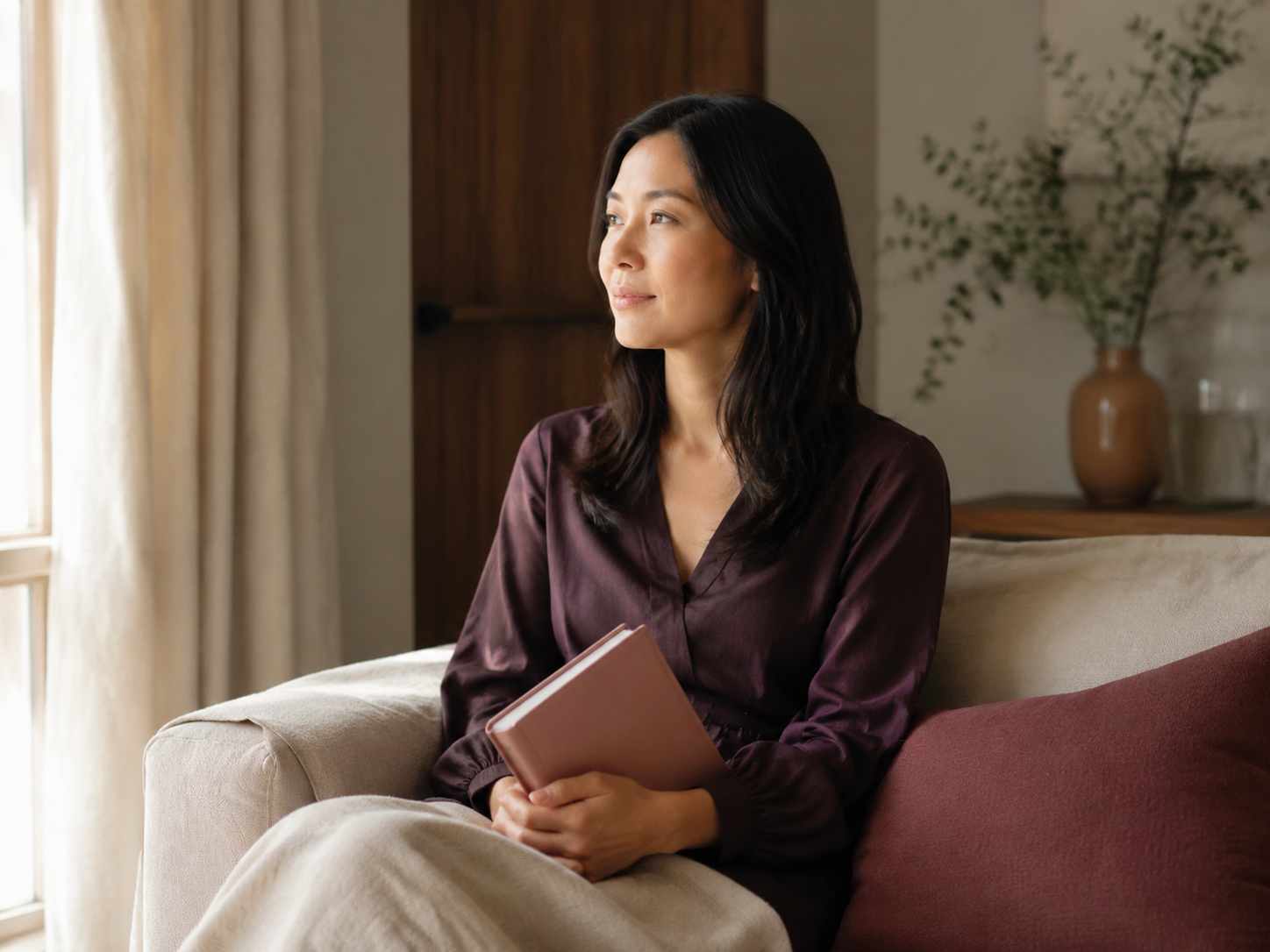 A woman reflecting during her fertility journey