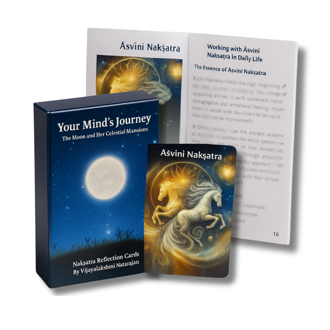 Nakshatra Reflection Cards deck, guide and card